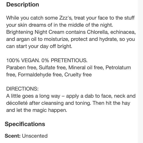 $12❤️‍🔥 LAST 1! ACURE Brightening Night Cream 🌙 ✨ NEW Clean Beauty Moisturizer - Picture 5 of 5